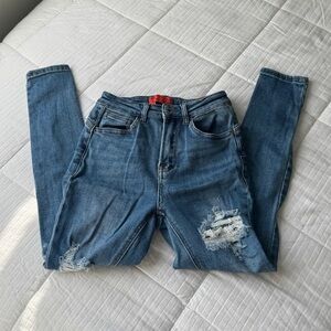 Wax Jean light wash ripped jeans